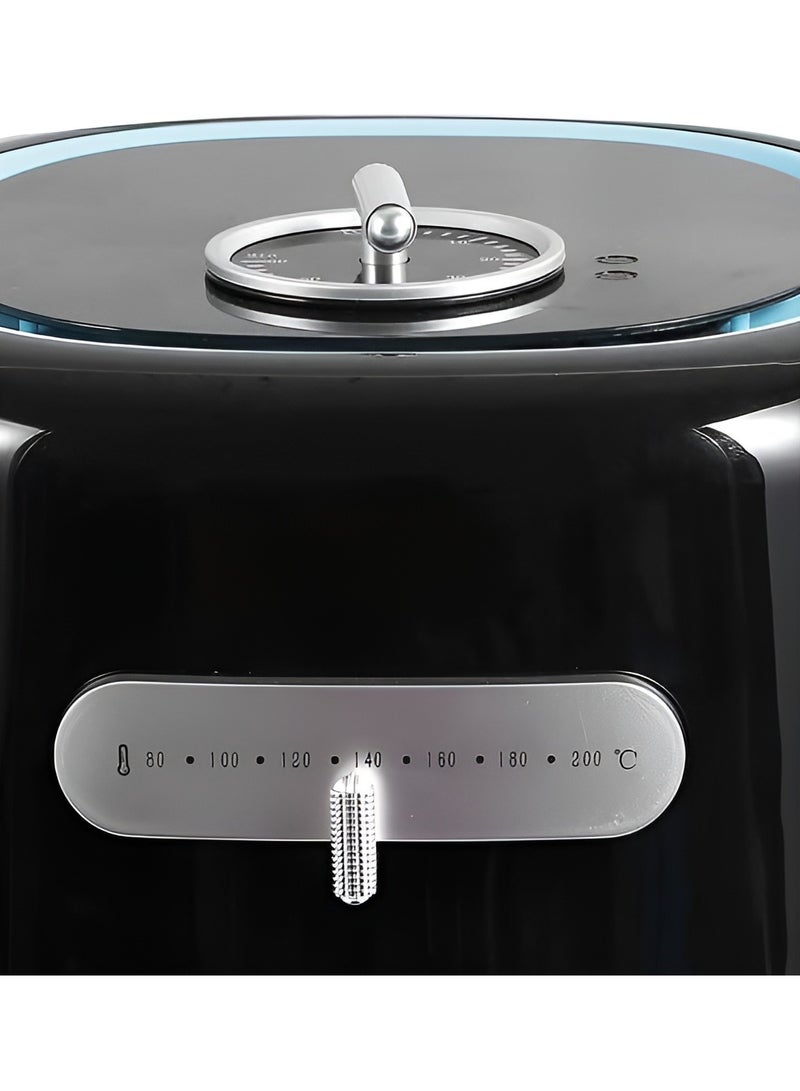 مقلاة هوائية سعة 5 لتر مع مؤقت لمدة 60 دقيقة، وتحكم في درجة الحرارة قابل للتعديل، وطهي بدون زيت للقلي الصحي والخبز والشوي والتحميص - سعة كبيرة 1500 واط - Image 3