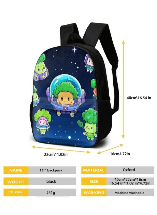 Cartoon three-piece schoolbag with front pocket