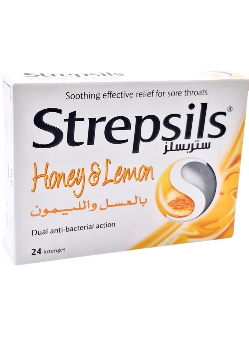 Strepsils Honey & Lemon Lozenges 24’s (Soothing Relief for Sore Throat) - Image 2