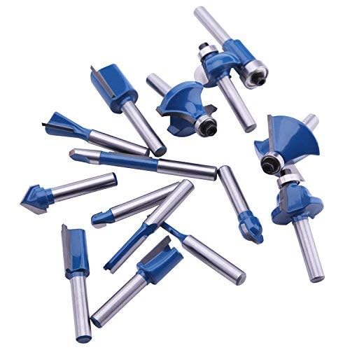 LU&MN Carbide Tipped Router Bits (15 PCS) with 1/4" Shank, Wood Milling Saw Cutter , All Purpose (Woodworking Tools for Home Improvement and DIY) - Image 4