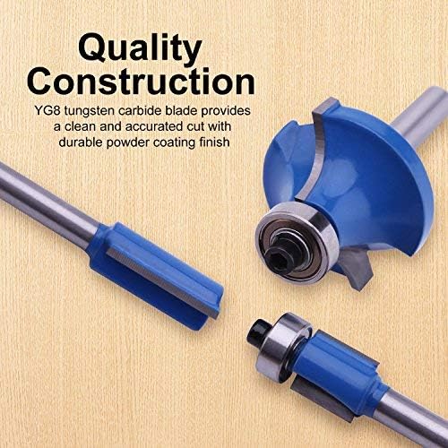 LU&MN Carbide Tipped Router Bits (15 PCS) with 1/4" Shank, Wood Milling Saw Cutter , All Purpose (Woodworking Tools for Home Improvement and DIY) - Image 5