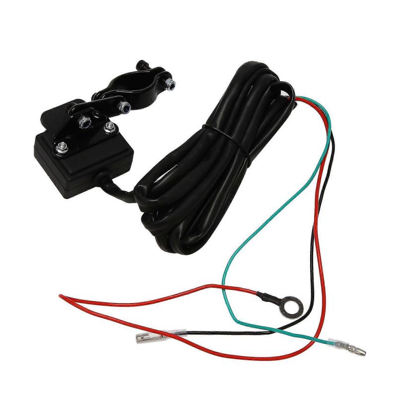 Winch Control Switch: 12V Black ABS+Nylon Fully Sealed Switch - High Quality Connectors For Reliable Performance Low Temperature Resistant PVC Casing With 2.5M Line Easy Installation Mounting Bracket - Image 3