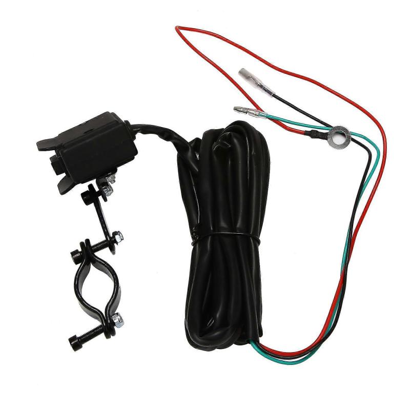 Winch Control Switch: 12V Black ABS+Nylon Fully Sealed Switch - High Quality Connectors For Reliable Performance Low Temperature Resistant PVC Casing With 2.5M Line Easy Installation Mounting Bracket - Image 4