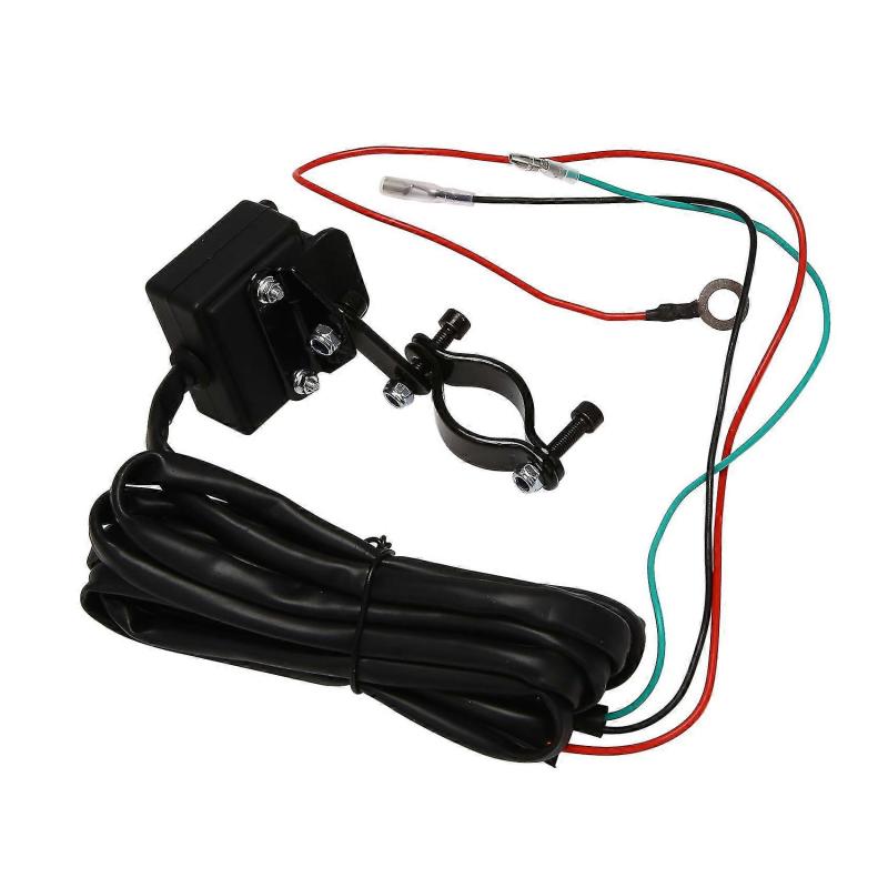 Winch Control Switch: 12V Black ABS+Nylon Fully Sealed Switch - High Quality Connectors For Reliable Performance Low Temperature Resistant PVC Casing With 2.5M Line Easy Installation Mounting Bracket - Image 2