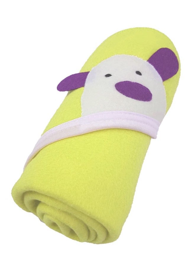 NAMAN Baby Blankets New Born Combo of All Season Hooded Wrappers Cum Towel for Baby Boys and Baby Girls NM-4200-YELLOW - Image 1