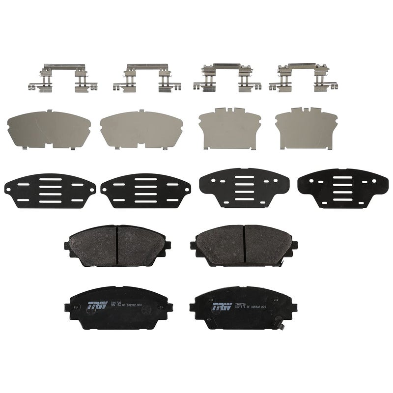 TRW Pro TRH1728 Disc Brake Pad Set For Mazda 3 20142018 Front And Other Applications