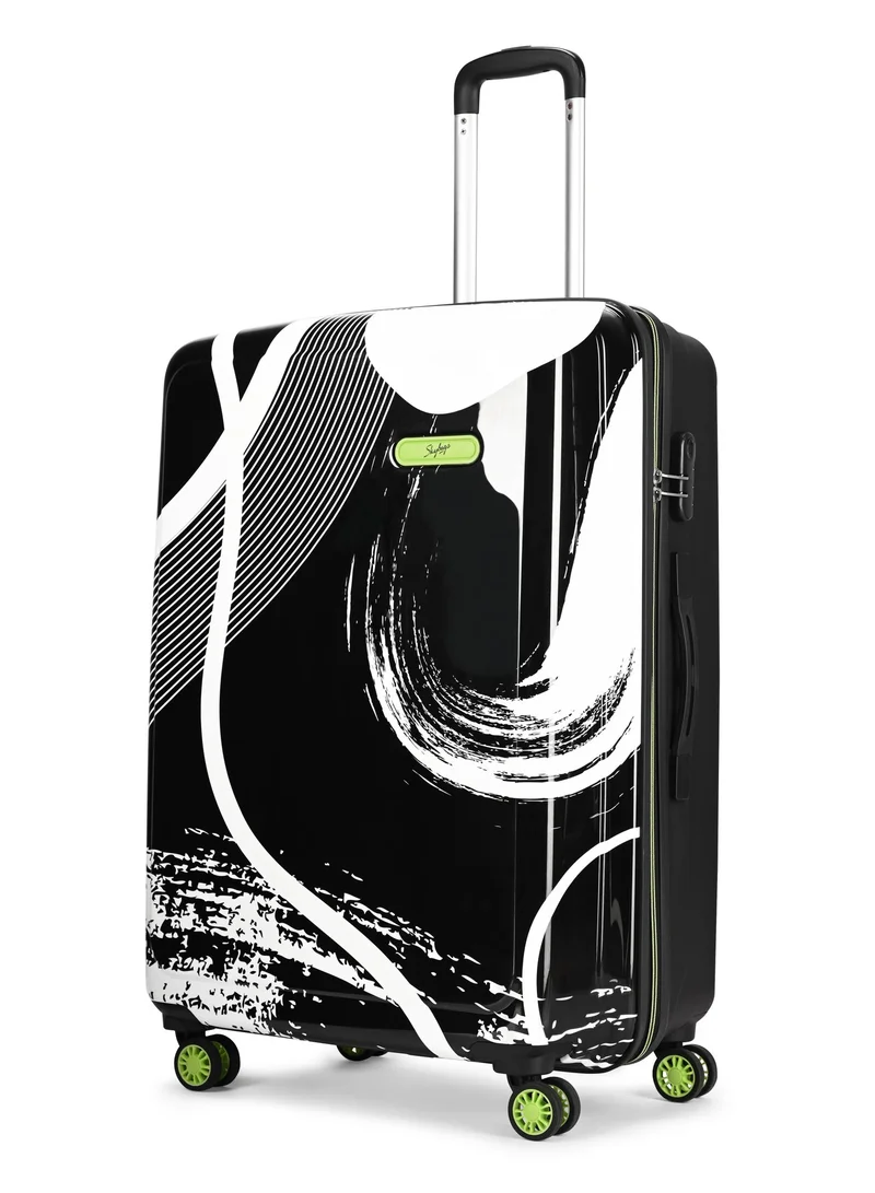 Skybags SPLASH Set of 2 Polypropylene(PP), 4 Spinner Double Wheel Trolley Bags for Travel, Hard Case Lightweight Bag with TSA Lock, Tough Suitcase for Travel (Large-28, Cabin-20 Inch), Black