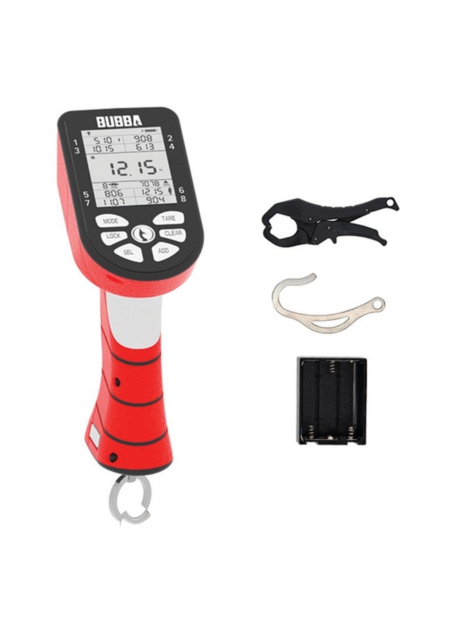 بوبا ميزان السمك الذكي من BUBBA - أداة صيد السمك للبطولات - مشبك سمكة مدمج وخطاف - وضعان، شاشة رقمية، حد أقصى 60 رطلاً - Image 1