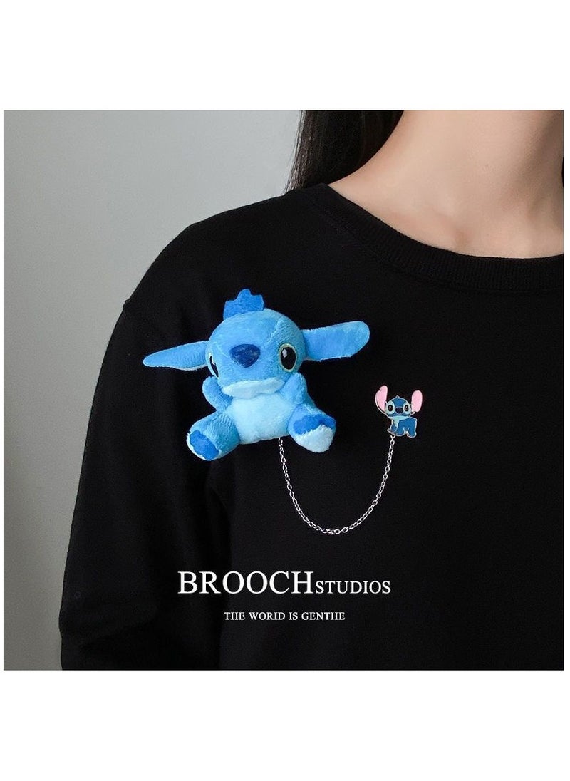 Stitch Plush Doll Pin Accessories for Clothes and Bags