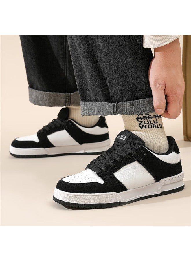 Semir Men's Sneakers, Skateboard Shoes, Spring New Style Versatile Trendy Shoes, Sports Casual Shoes For Men Sth243037, White And Black, Size 40 - Image 3