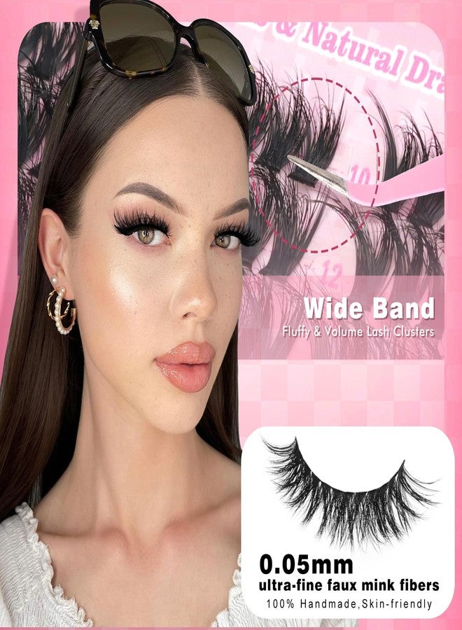 FinyDreamy Lash Clusters Fluffy Eyelash Clusters Wispy Indiviual Lashes DIY Volume Cluster Eyelash Extensions Thick Lashes Clusters by FinyDreamy(10-18mm 210PCS) - Image 4