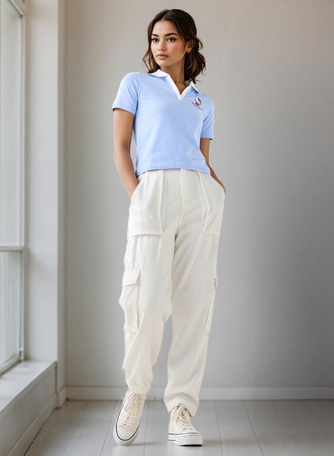 اس بي كاركترز تيشيرت بولو مطرز هالو كيتي - Image 2