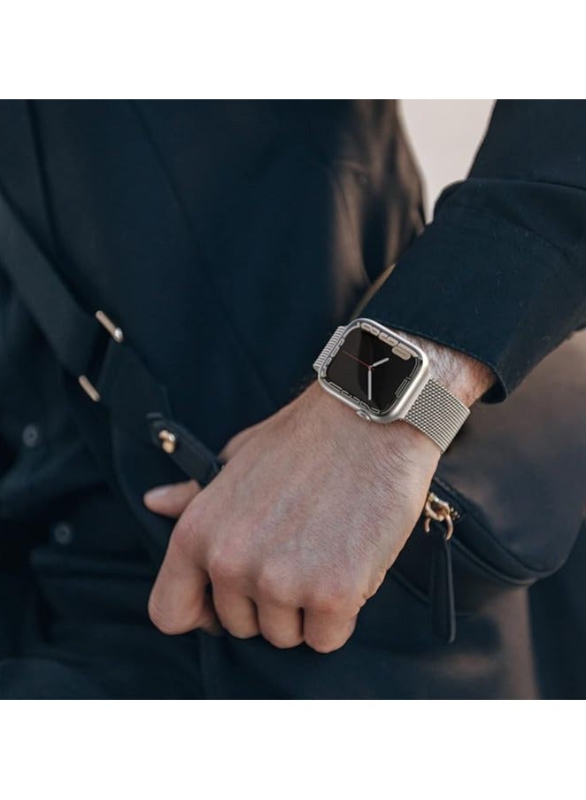 Compatible with Apple Watch Band 49mm for Women and Men, Magnetic Metal Stainless Steel Strap Wristband Compatible for iWatch Ultra series - Image 2