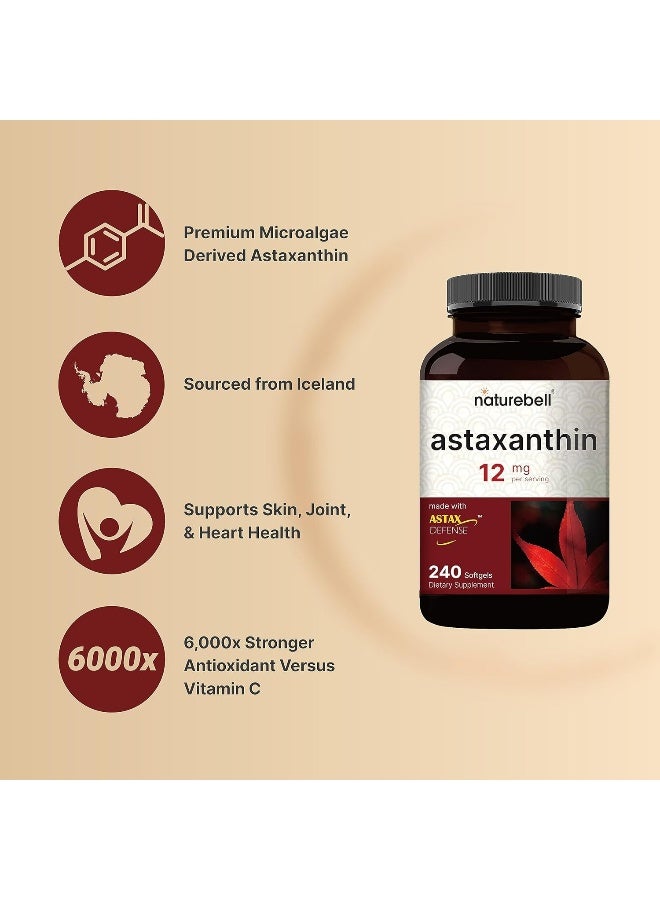 Naturebell Astaxanthin 12mg, 240 Softgels - Image 4