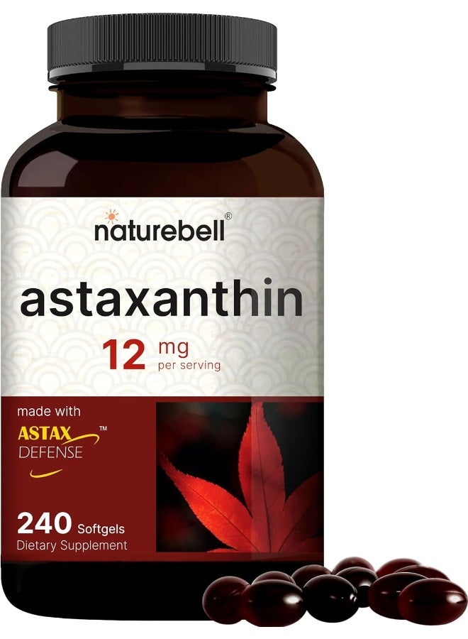 Naturebell Astaxanthin 12mg, 240 Softgels - Image 1