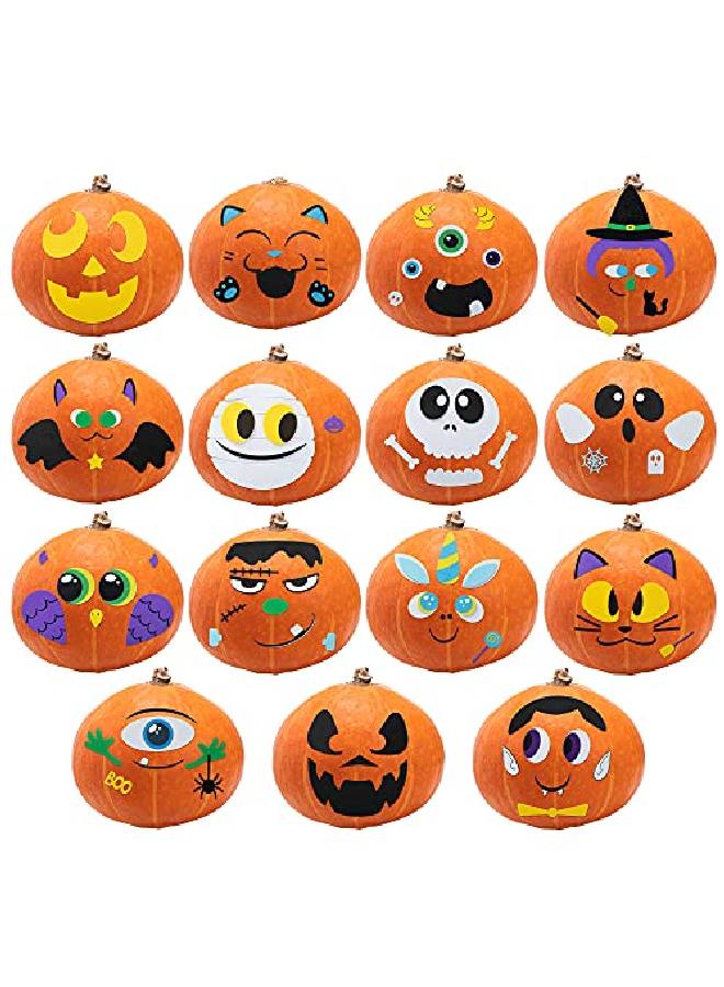 JOYIN 15 حزمة ملصقات اليقطين الرغوية لعيد الهالوين ملصقات زينة اليقطين بتصميمات 15 مع 13 ملصق رغوي صغير مستلزمات حفلات عيد الهالوين هدايا حفلات الخداع أو الحلوى - Image 3