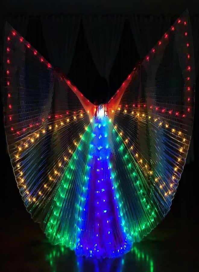 ZFBIRD LED Wings Halloween Butterfly Wings Light Up Moth Cape (40inch for Kids, Colorful Lights) - Image 2