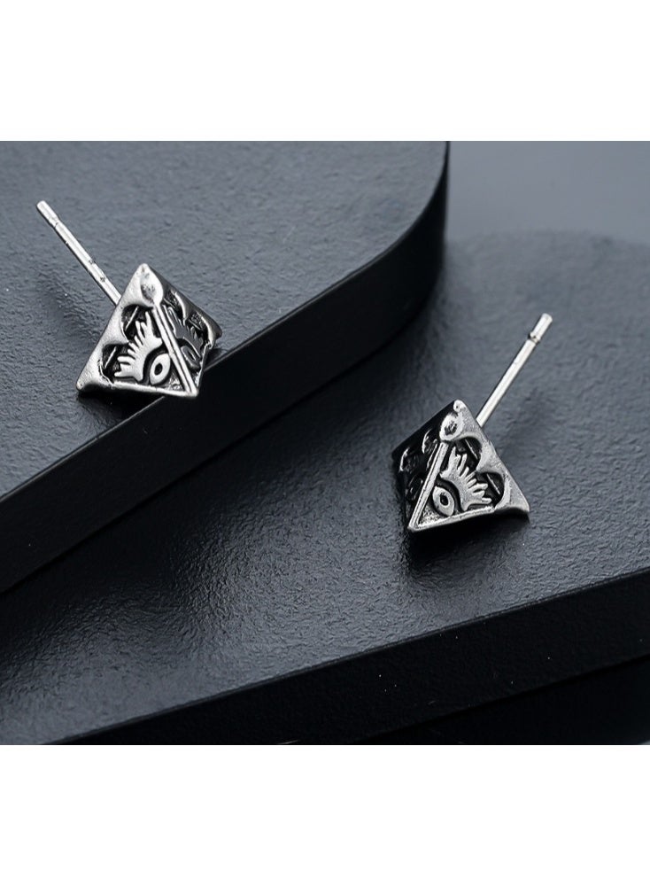 لاتين زوج واحد من الأقراط الرجالية، أقراط مرصعة للرجال - Image 1