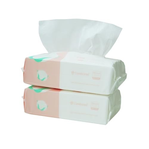Careboree Ultra Soft Dry Baby Wipes Unscented Multi-Purpose Pure Cotton Tissue For Sensitive Skin (2 PACK-200 Count) - Image 1