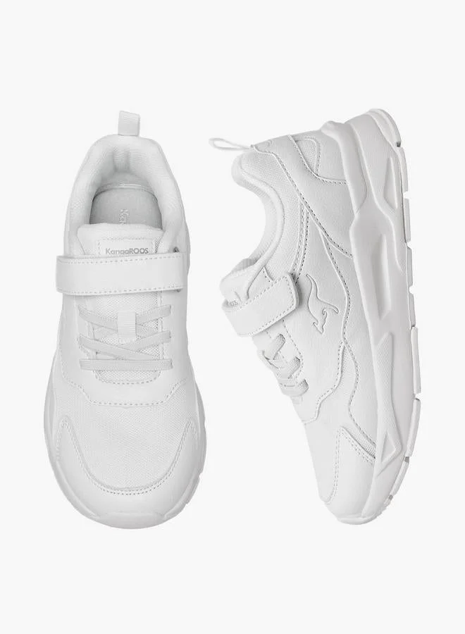 Kangaroos WHITE Kids Hook & Loop School Shoes for Men | Best Price UAE