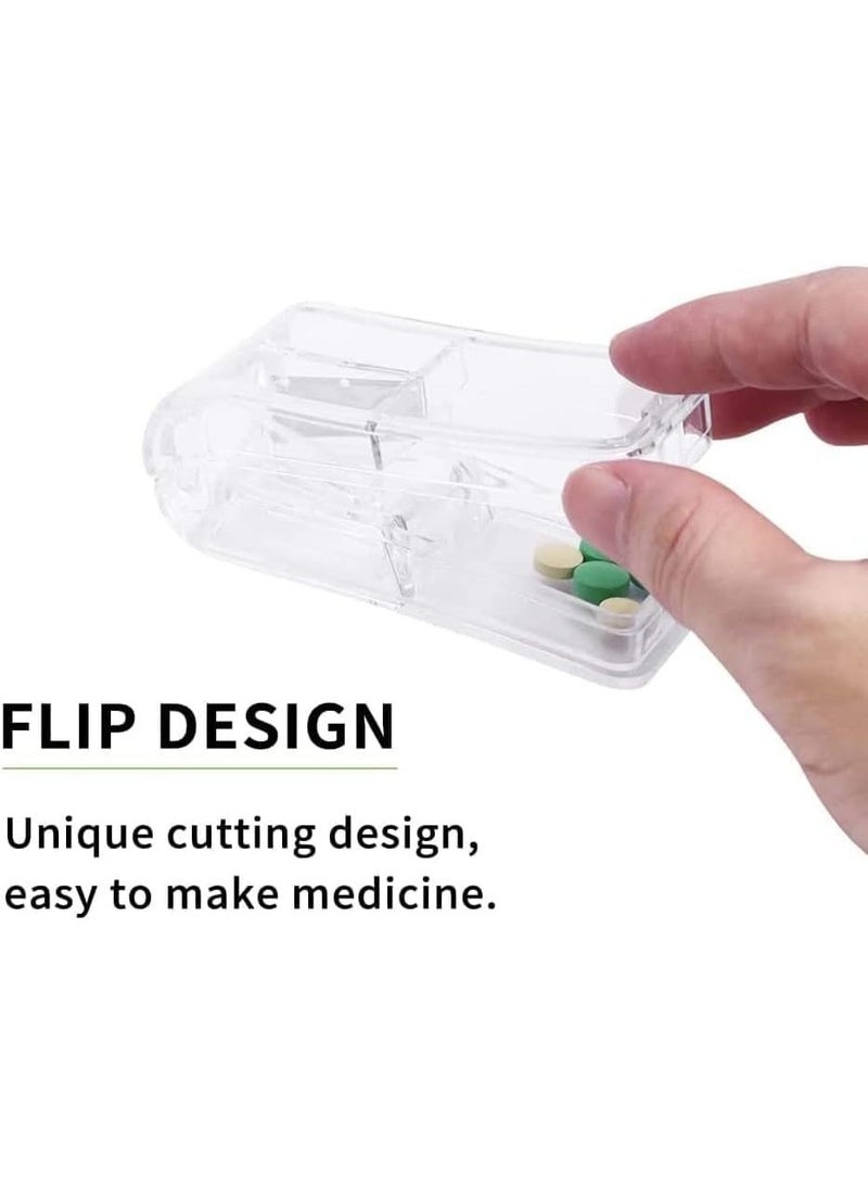 Pill Cutter, Pill Splitter, Pill Crusher, for Small or Large Pills, with Stainless Steel Blade, Travel Sized, Easy to Clean, for Cuts Pills, Vitamins, Tablets - Image 3