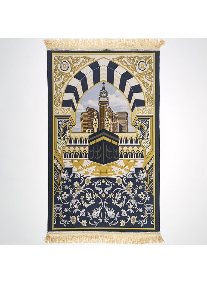 Muslim Prayer Rug Islamic Mat for Muslim Prayers Great Ramadan Eid Gift for Muslim Men Women Portable Prayer Mat Rug Thick Large Padded Sajadah Islamic Prayer Rug Velvet Carpet - Image 1