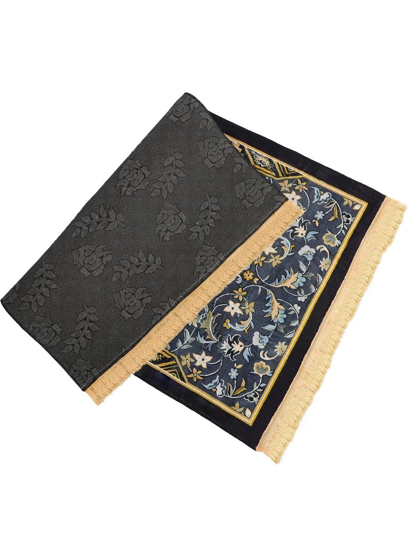 Muslim Prayer Rug Islamic Mat for Muslim Prayers Great Ramadan Eid Gift for Muslim Men Women Portable Prayer Mat Rug Thick Large Padded Sajadah Islamic Prayer Rug Velvet Carpet - Image 5