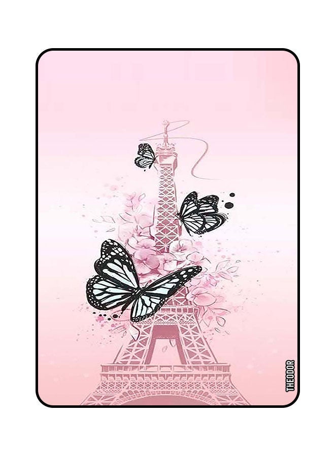 Theodor Protective Flip Case Cover For REALME PAD 10.4 Butterflies On Effiel Tower - Image 1