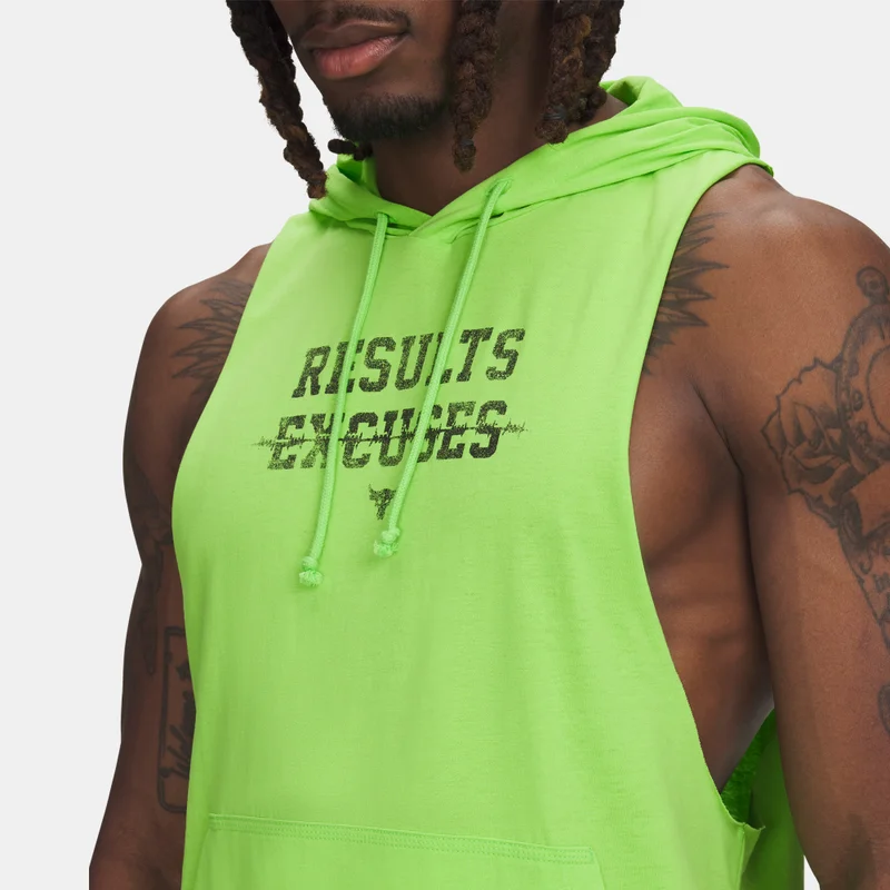 UNDER ARMOUR Men's Project Rock Wire Sleeveless Training Hoodie