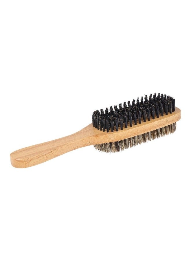 Globalstar Dual-Sided Facial Hair Brush - Premium Wooden Handle Beard and Mustache Comb - Image 1