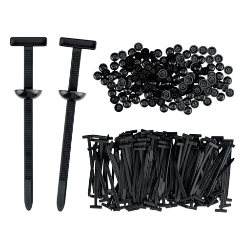 Mcbazel 200PCS Universal PushPin Zip Tie Clips SelfLocking Nylon Cable Tie Buckle Plastic Rivets Bumper Retainer Fender Liner Fasteners for Car Truck SUV Fits 02059 Holes UVResistant - Image 1