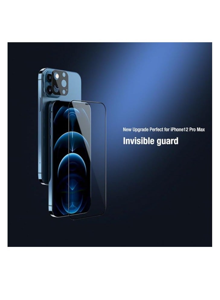 Nillkin 2-in-1 HD Full Screen Tempered Glass Protector for Apple iPhone 12 Pro – Black - Image 2