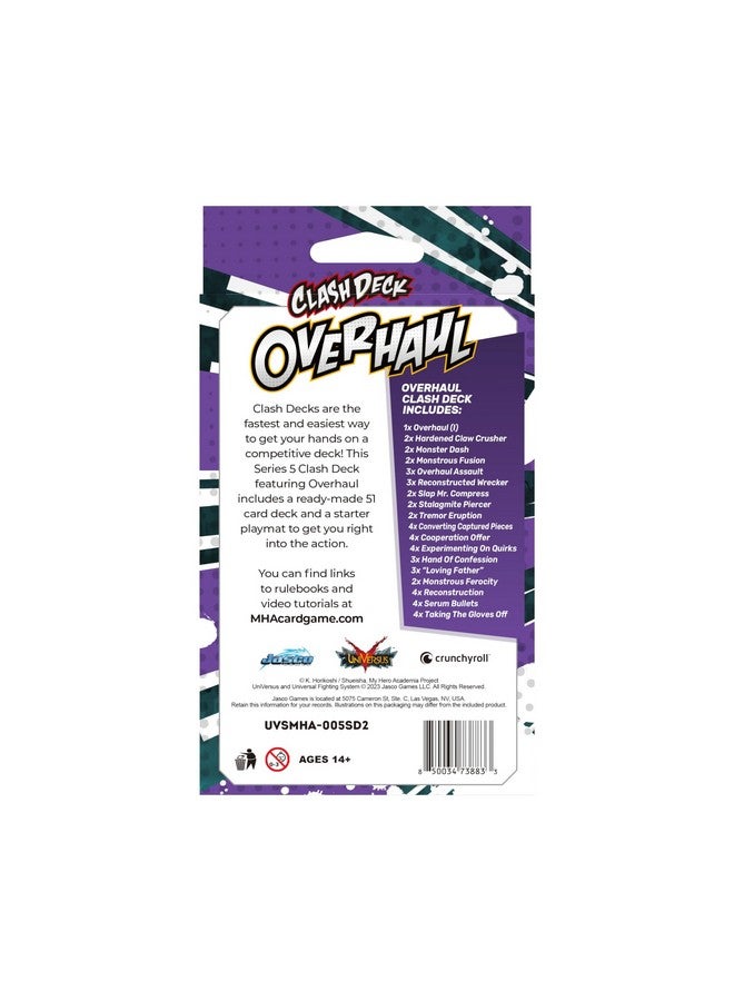 Jasco My Hero Academia Collectible Card Game Series 5: Clash Deck Overhaul - Ready to Play Out of The Box, 51 Card Deck & Playmat, MHA - Image 3