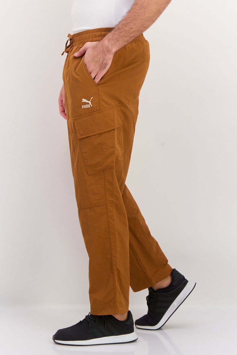 PUMA Men Sportswear Fit Drawstring Outdoor Track Pants, Brown - Image 2