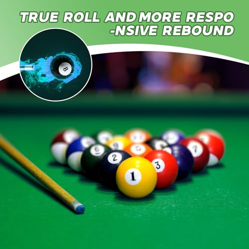HMQQ Billiard Balls Set 2-1/4" Regulation Size Pool Table Balls for Replacement (16 Resin Balls) - Image 3