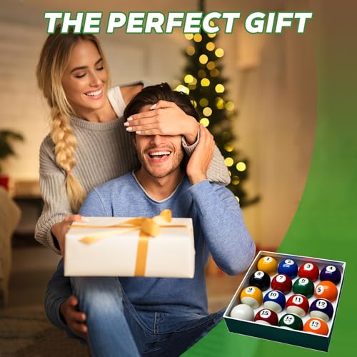 HMQQ Billiard Balls Set 2-1/4" Regulation Size Pool Table Balls for Replacement (16 Resin Balls) - Image 5