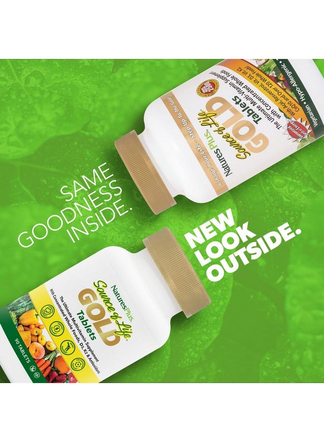 Natures Plus Source of Life Gold Multivitamin - 90 Tablets - with Vitamins D3, B12 & K2 - Blood, Bone & Immune Support - Vegetarian & Gluten Free - 30 Servings - Image 2