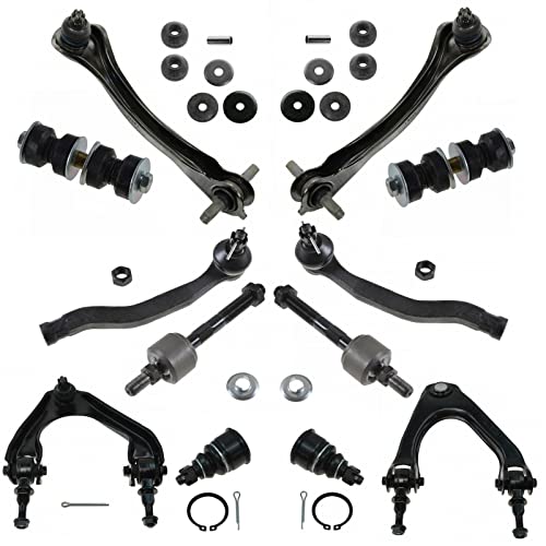 TRQ Front and Rear Steering & Suspension Kit Ball Joint Control Arm with Ball Joint Strut Mount Kit Sway Bar Stabilizer Link Tie Rod Compatible with 1990-1993 Honda Accord - Image 1