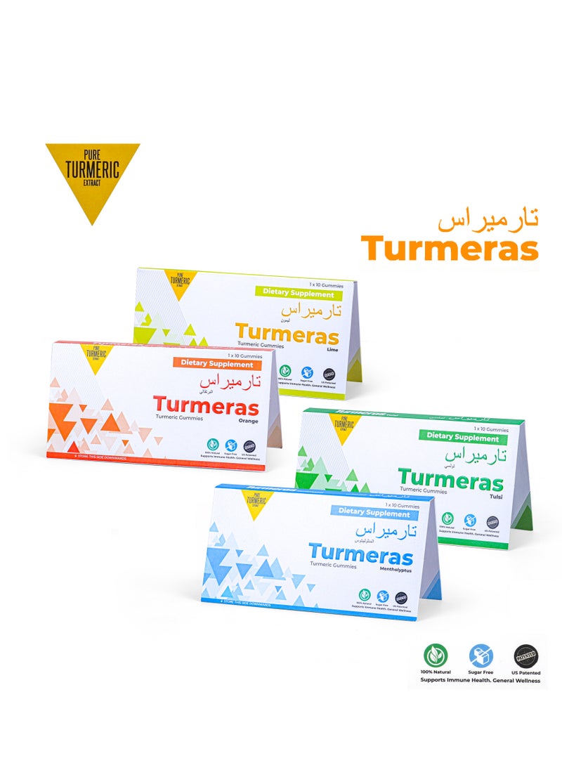 Turmeras - Turmeras Tulsi | Turmeric Gummy | Curcumin | Soft-gel | Natural Immunity Booster | Cold | Cough | 10 pieces - Image 1