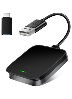 Wired to Wireless USB Adapter, Smart Car Box，Wireless Carplay Adapter, Convert Factory Wired to Wireless Dongle Cars for iPhone , Plug & Play, 5GHz WiFi & Bluetooth 5.3, for iOS 10+