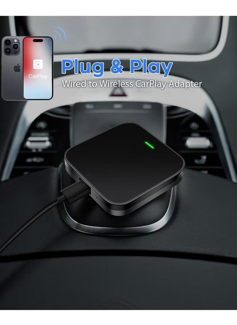 Generic - Wired to Wireless USB Adapter, Smart Car Box，Wireless Carplay Adapter, Convert Factory Wired to Wireless Dongle Cars for iPhone , Plug & Play, 5GHz WiFi & Bluetooth 5.3, for iOS 10+ - Image 1