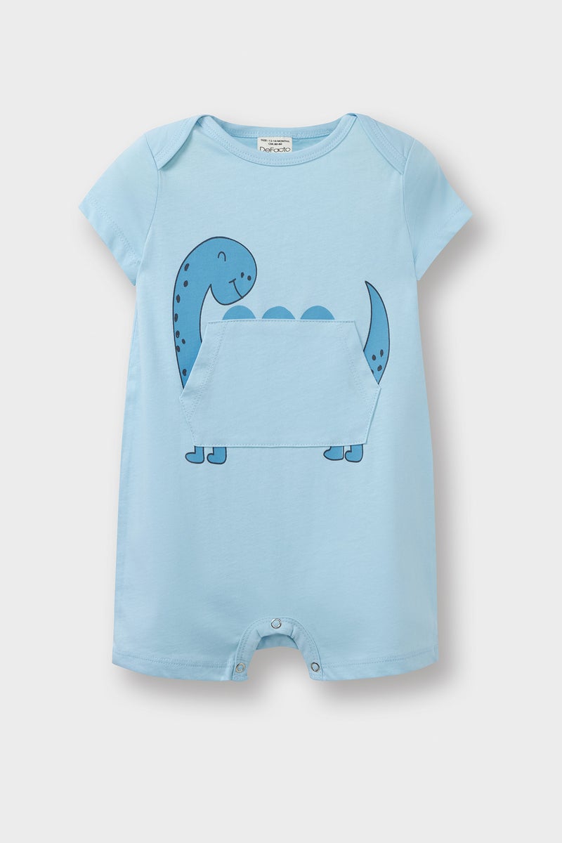 DeFacto Baby Boy 2 piece Regular Fit Envelope Neck Jumpsuit  - Image 2