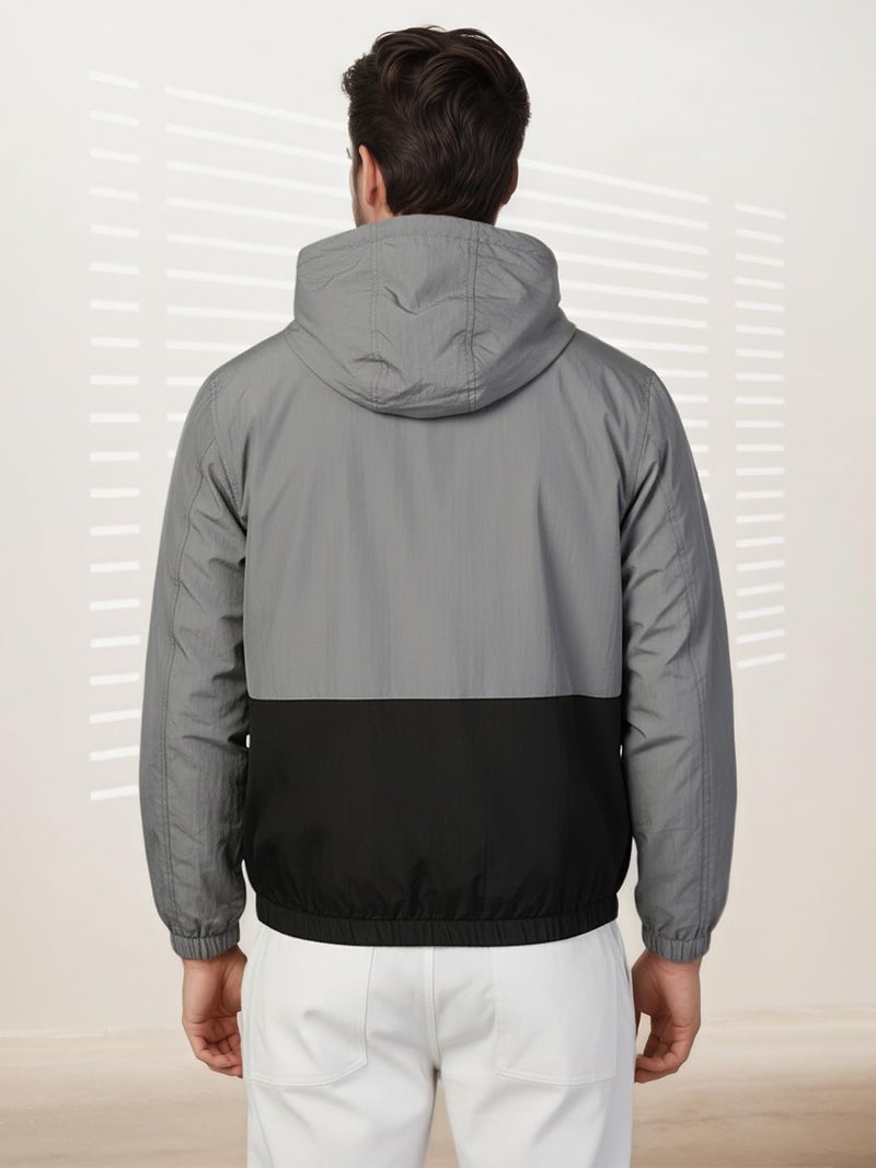 CHKOKKO Sunscreen Jacket for Men Windcheater Hooded Zipper Sports Jacket | UV Protection | Sun Protective | Lightweight Water Resistant | Riding Biker | Outdoor Travel Gym Running - Image 4