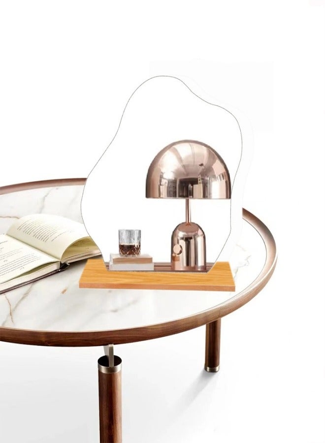 MIXDE Cloud-Shaped Table Mirror with Detachable Wooden Stand - Image 3