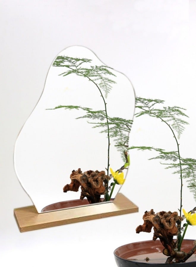 MIXDE Cloud-Shaped Table Mirror with Detachable Wooden Stand - Image 2
