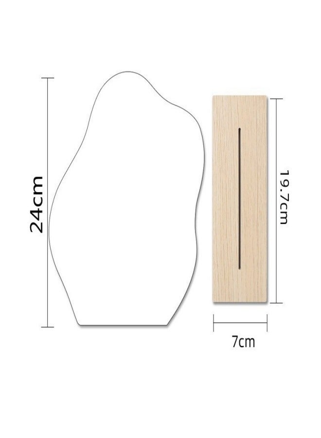 MIXDE Cloud-Shaped Table Mirror with Detachable Wooden Stand - Image 4