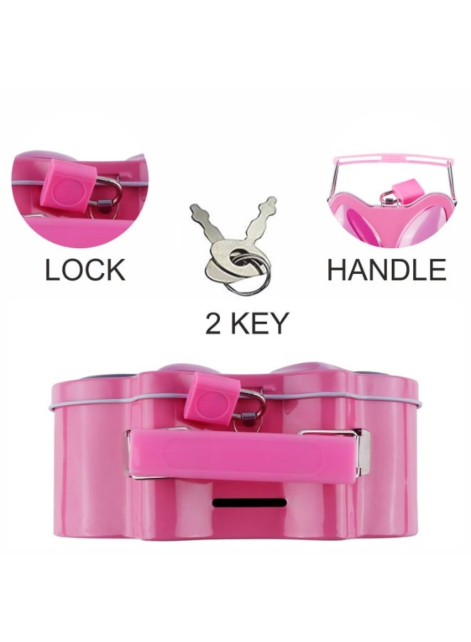 Disney Metal Moneybox Piggy Metal Coin Box for Kids with Lock & Key - Image 5