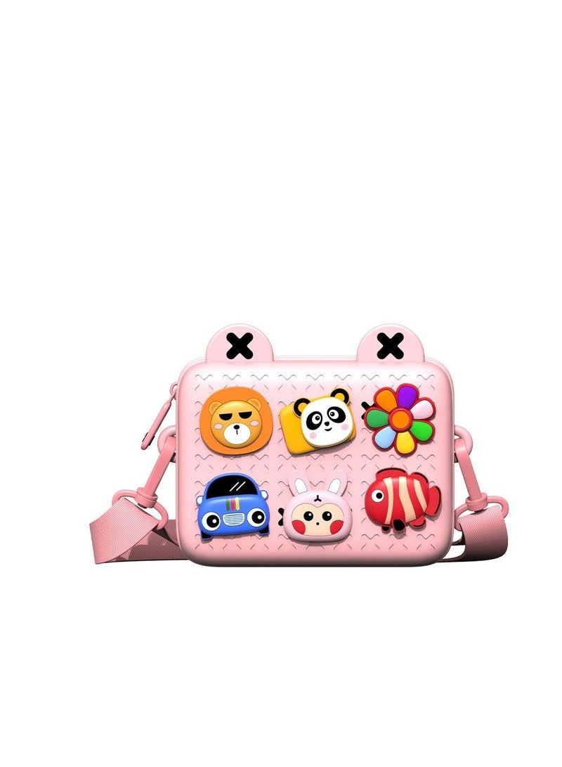 GULFLINK Kids Bags Children Shoulder Bags Girls Purse for Toys Cameras Children's Birthday Gift Pink  - Image 1
