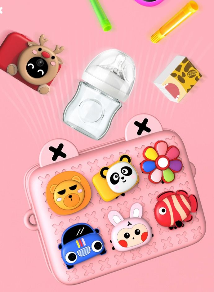 GULFLINK Kids Bags Children Shoulder Bags Girls Purse for Toys Cameras Children's Birthday Gift Pink  - Image 3