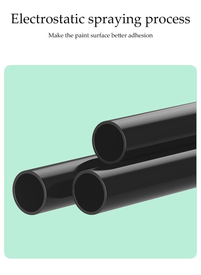 DUNISO Corner Coat Rack,Free Standing Coat Rack with 3 Layers Of Storage Shelves,Freestanding Closet Organizer,for Hallway Entryway Bedroom Living Room,Black - Image 3